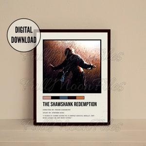 The Shawshank Redemption minimalist movie poster digital download, printable wall art, film print png, movie lover gift, personal use only