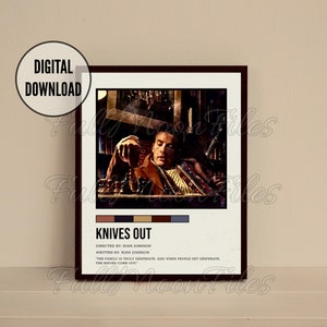 Knives Out minimalist movie poster digital download, printable wall art, film print png, movie lover gift, personal use only