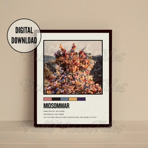 Midsommar Minimalist Film Poster digitaler Download, druckbare Wandkunst, Film Druck png, Film Liebhaber Geschenk, nur für den persönlichen Gebrauch