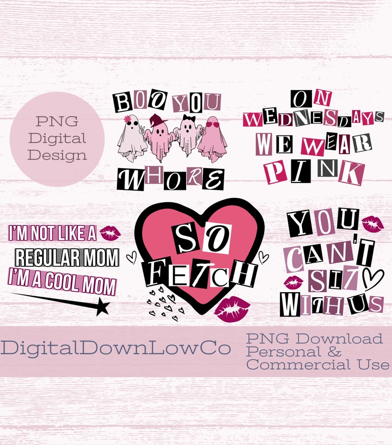 Burn Book Bundle PNG Digital Download, You Cant Sit With Us, on ...