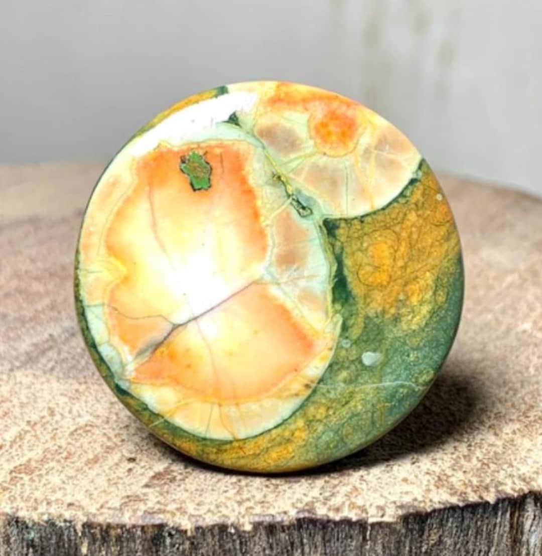 Round Pink Rhyolite 37.5 Cts Natural Quality Rhyolite Loos Cabochon Round Shape Gemstone ...