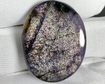 40.90 Cts Rare Bloodshot iolite Sunstone Ovel Shape Loos Cabochon Sparkling Iolite Sunstone Dainty For Pendant jewellery Size(31x25x6)