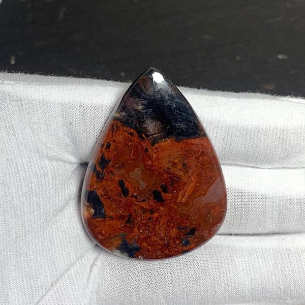 88.40 Cts Natural Beautiful Petrified Wood in Pear Shape Loos Cabochon  gemstone Hand Polished Dainty For Pendand jewellry Size (50x37x6)