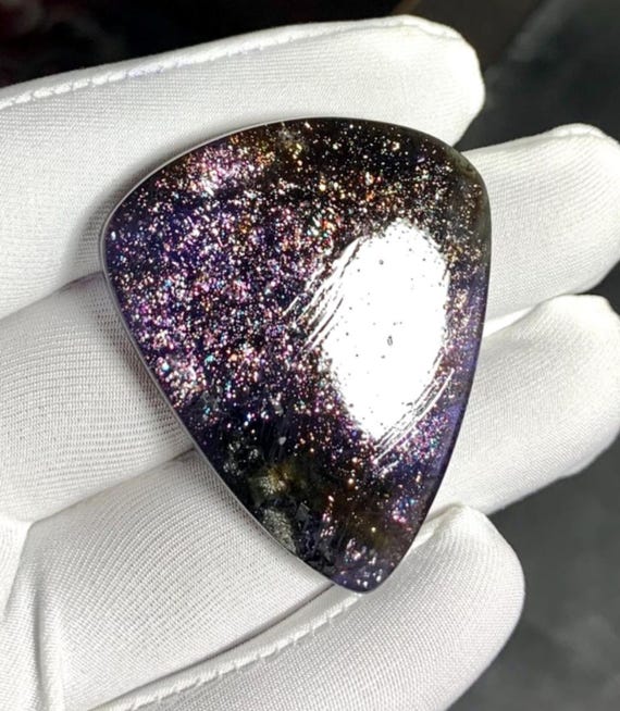 12)ブラッドショットアイオライトのカボション(ルース・マクラメネックレス) アイオライトサンストーン カボション ルース ブラッドショット