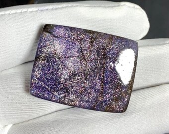 59.70 Cts Rare Bloodshot iolite Sunstone Cushion Shape Loos Cabochon Sparkling Iolite Sunstone Dainty For Pendant jewellery Size(34x26x6)