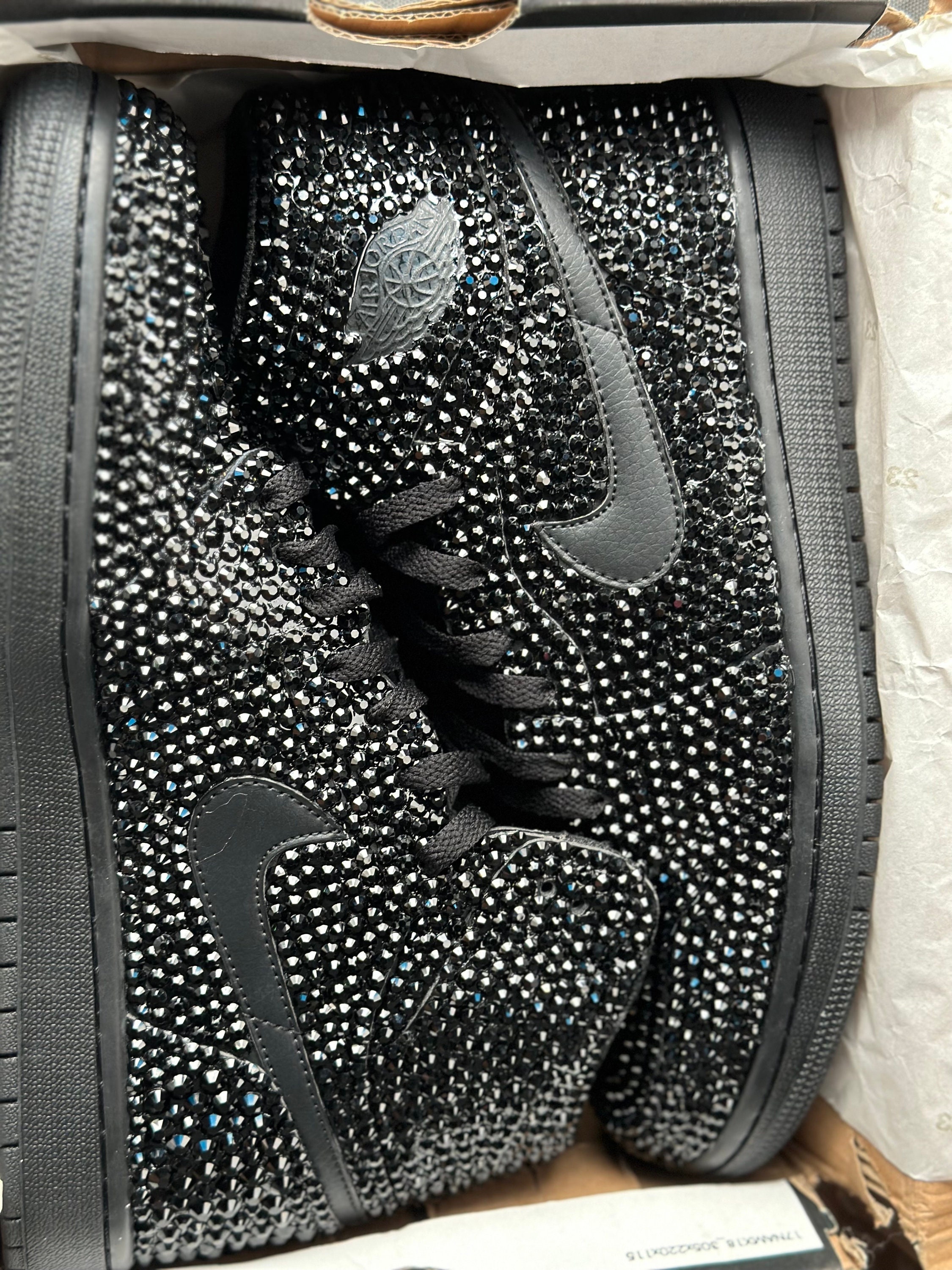 custom bling jordans