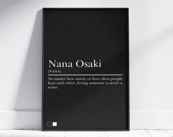 Nana Anime Poster: Minimalist Wall Art Print (Digital Download)