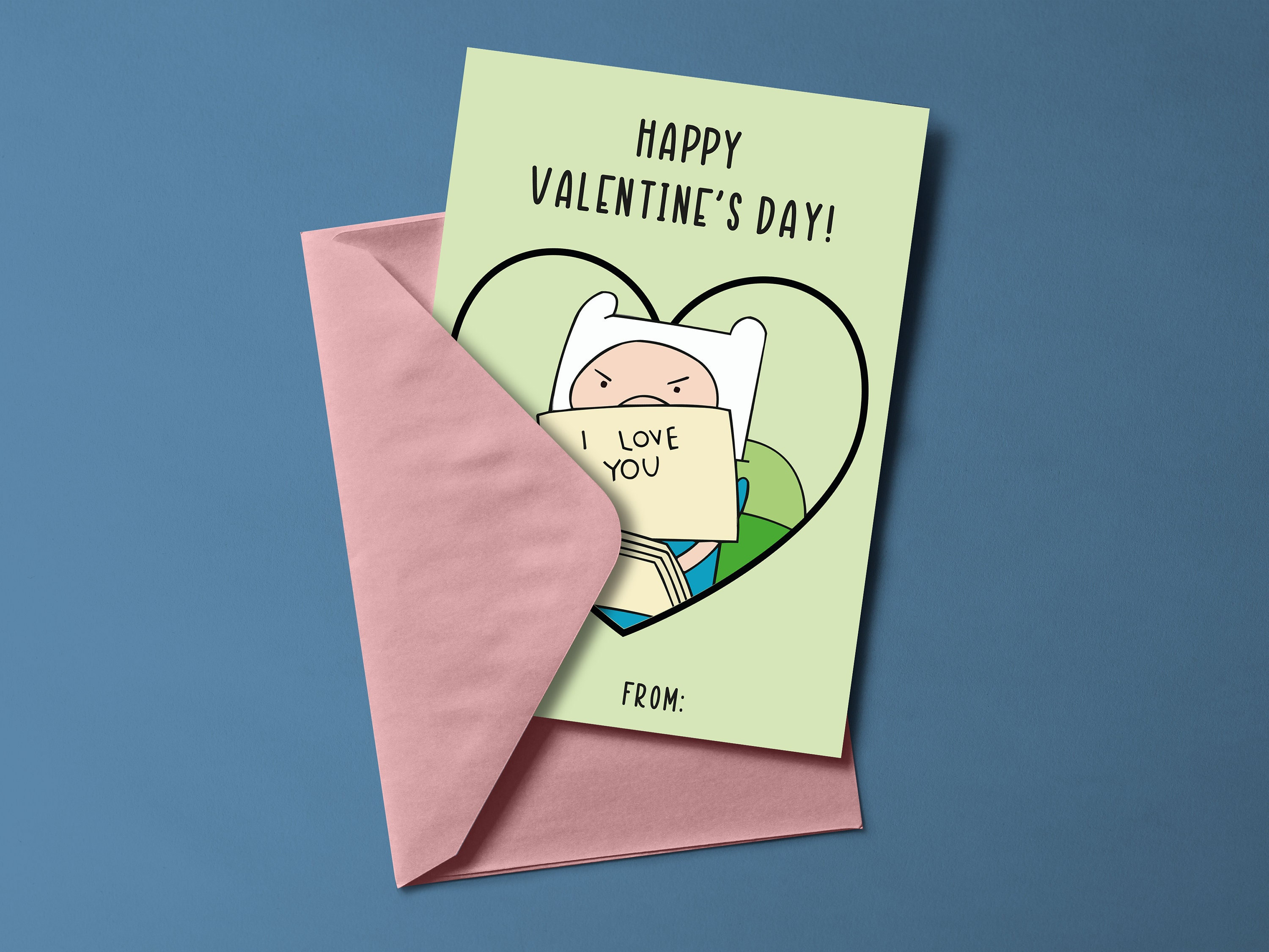 Adventure Time Valentine's Day Card: Finn and Jack (digital Download) - Etsy