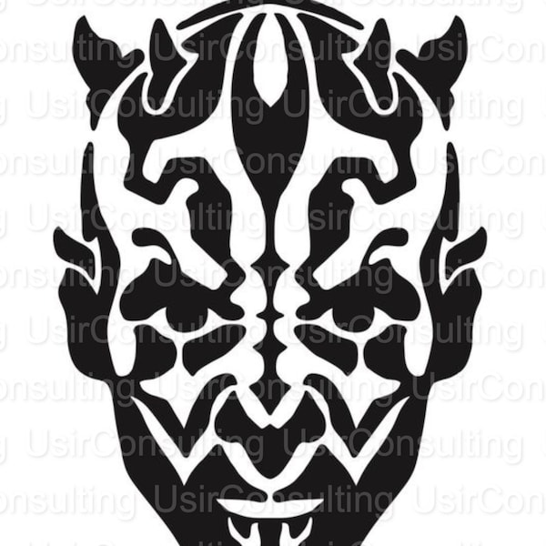 Darth Maul, PNG/JPG/SVG, Clip Art, Digital Stencil for Shirts, Projects, Etc.