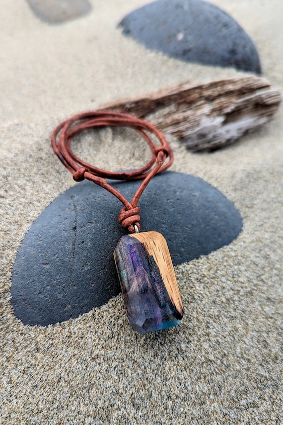 Blue Raspberry Pendant - Deep Ocean Jewelry - Nature Necklace - Neon Blue Pendant - Beach Jewelry - Unique Hippie Gifts - Summer Essentials