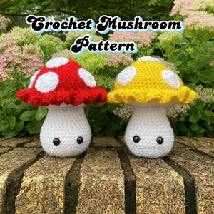 Digital Crochet Mushroom Buddy Pattern - Amigurumi PDF