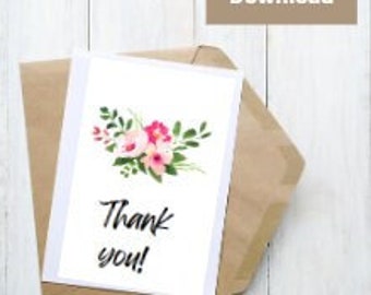 Carte de remerciement florale