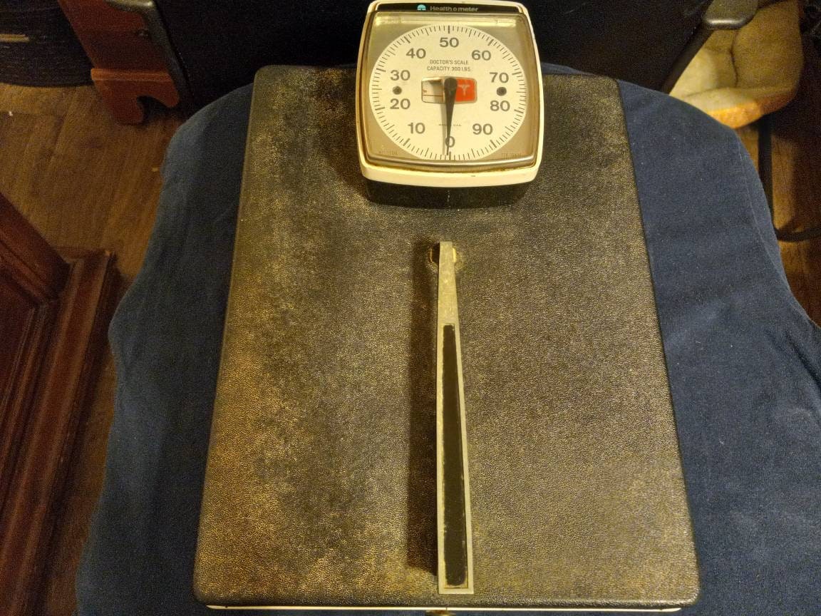 Antique Health O Meter Bathroom Scale,early 1900s,works,black