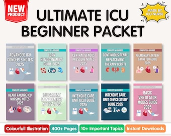 ICU Nursing Notes Bundle: Study Guide (Digital Download)