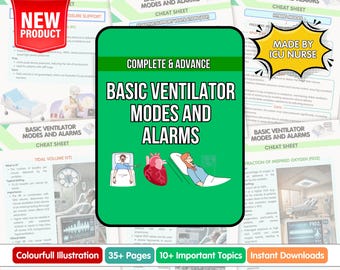 Guía rápida de modos y alarmas del ventilador / Guía de estudio para enfermería (descarga digital)