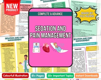 ICU Sedation & Pain Management Nursing Guide Bundle (Digital Download)