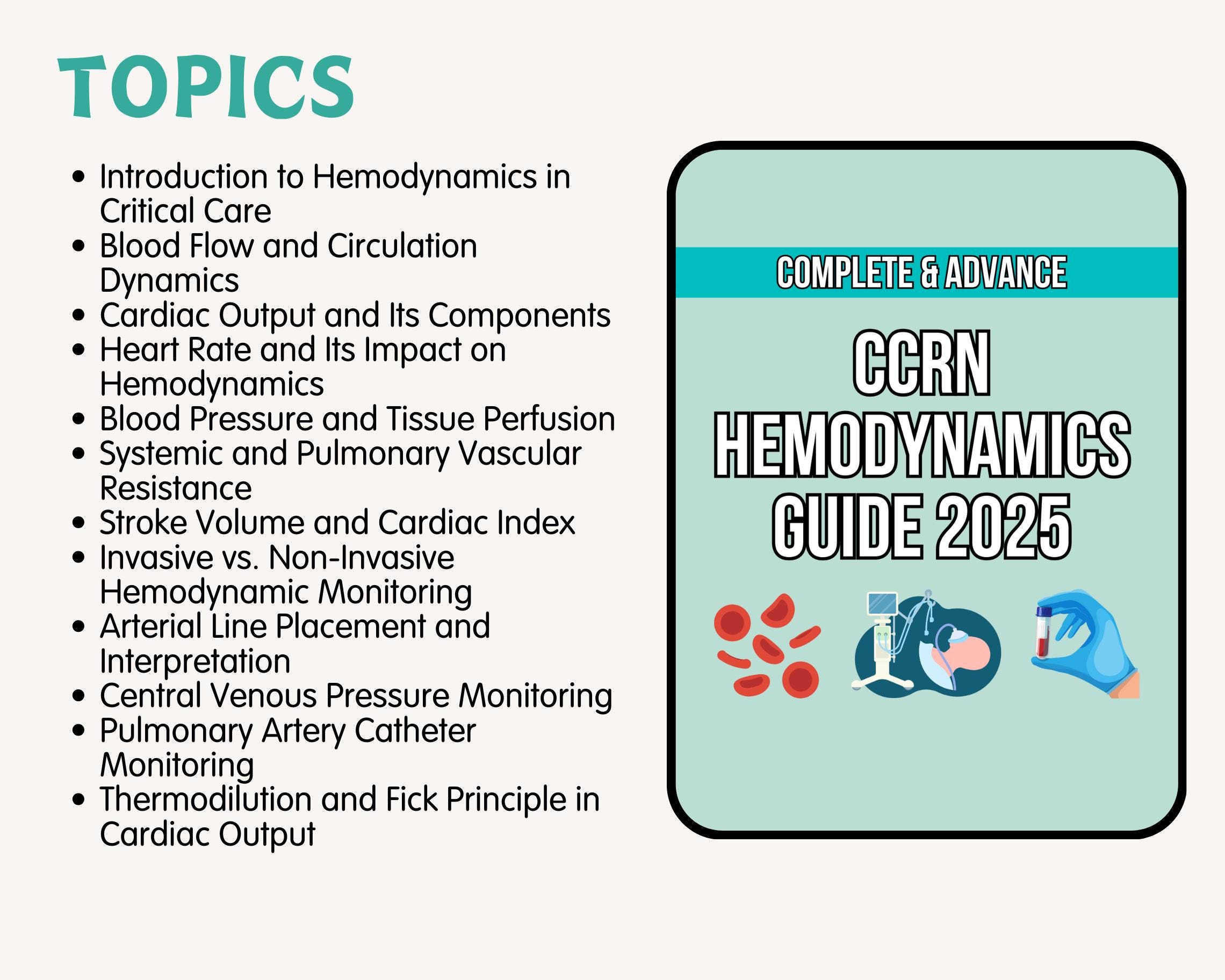 CCRN Hemodynamics Crash Course, ICU Critical Care Nursing Notes ...