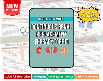 Curso intensivo de CRRT, Guía de estudio de enfermería en la UCI (Descarga digital)