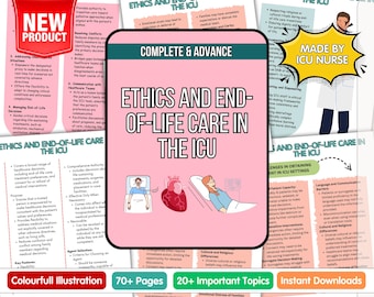 ICU Ethics & End-of-Life Care Guide: Nursing Student Study Notes (Digital Download)
