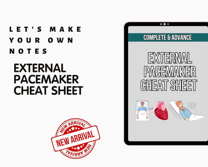 External Pacemaker Cheat Sheet: Cardiac Nurse Study Guide (digital ...