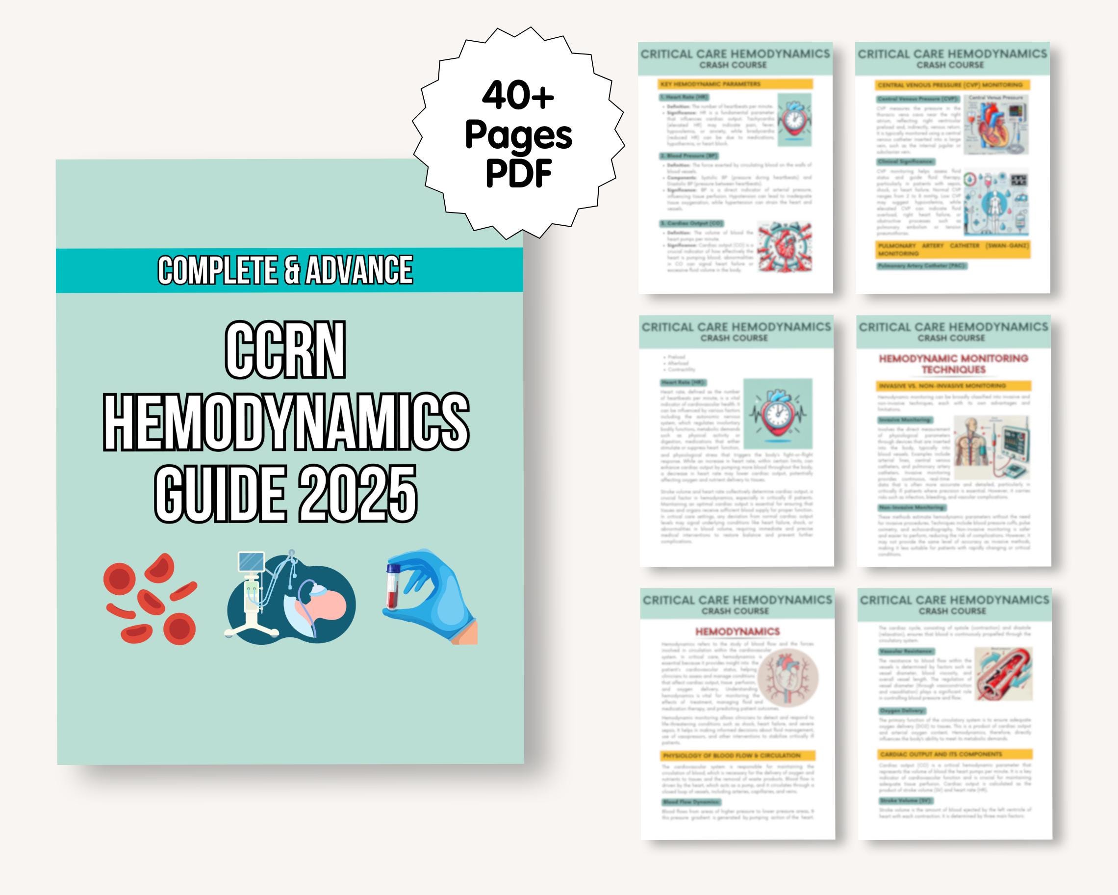 Ccrn Notes.pdf CCRN Hemodynamics Crash Course, ICU Critical Care Nursing Notes ...