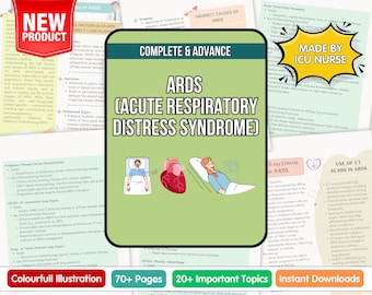 Acute Respiratory Distress Syndrome Cheat Sheets PDF! Made For Nursing Students BY a Nursing Student!