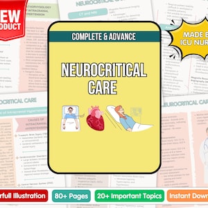 Neurocritical Care Guide 2025, ICU Nursing Note Bundle, ICU Starter Bundle, Begleiter für Studenten, digitaler Download