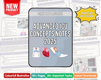 Pacchetto di appunti infermieristici per terapia intensiva, guida allo studio dei concetti avanzati (download digitale)