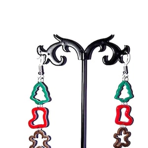 Christmas Cookie Cutter Festive Earrings