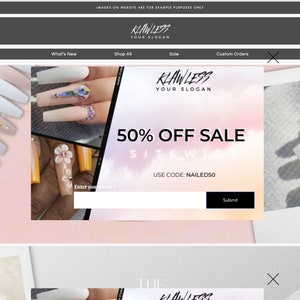 Wix Website Template For Nail Techs, Nail Artists, Nails, Press On Nails