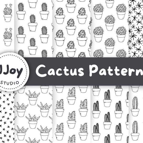 Black White Cactus Wallpaper - Etsy