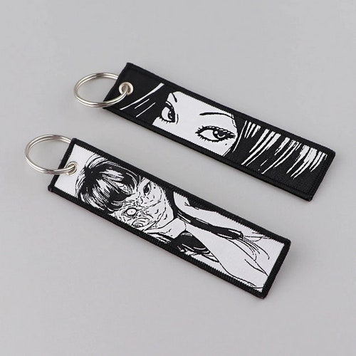 Embroidered Keychain Manga Jet Tag Anime Horror Key Tag Etsy