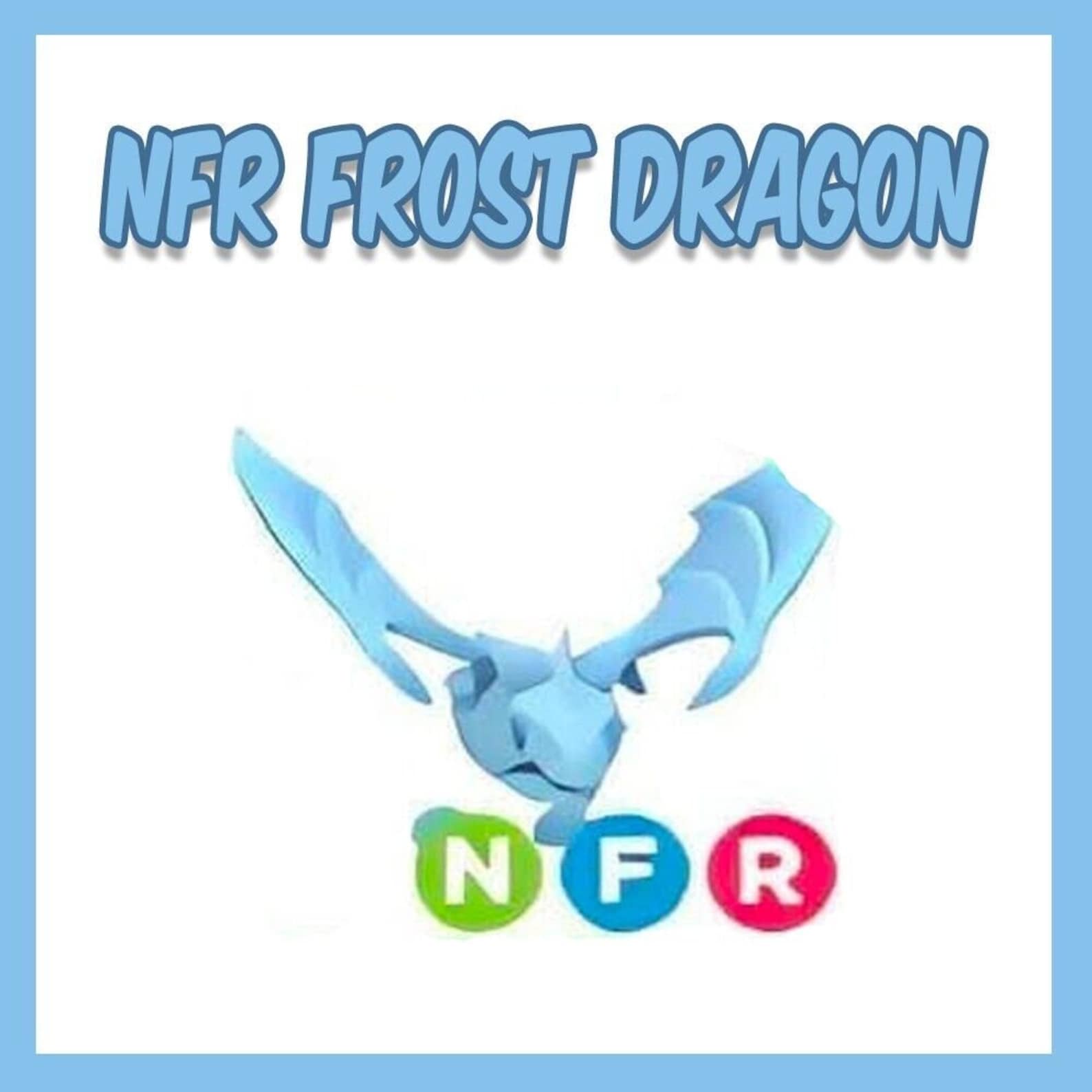 Adopt Me NFR Frost Dragon neon Fly Ride Cheapest and Fast Etsy UK