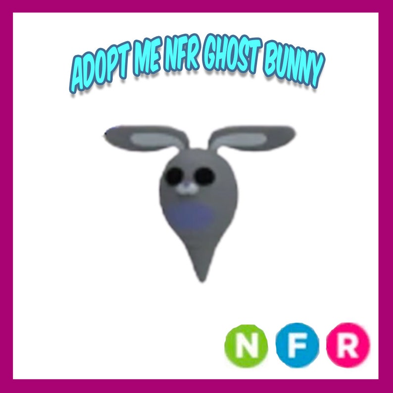 Roblox Adopt Me NFR Ghost Bunny neon Fly Ride Cheap and Etsy