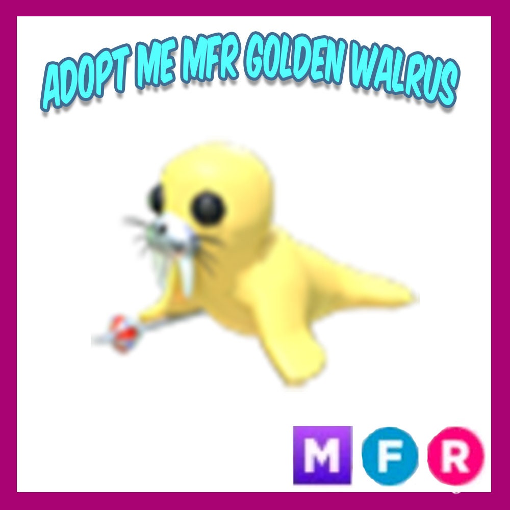 Adopt Me MFR Golden Walrus mega Neon Fly Ride Cheap and - Etsy