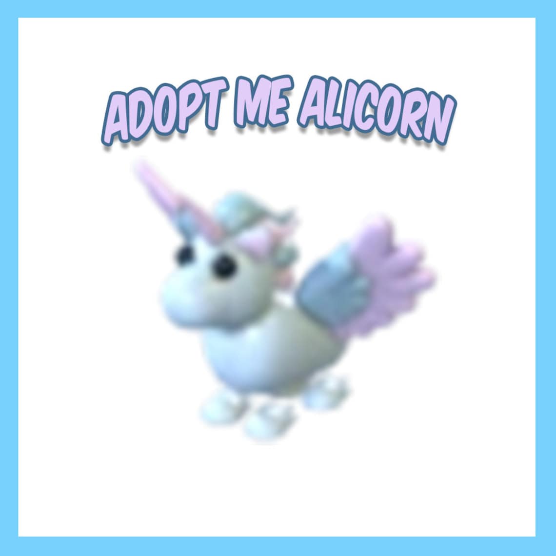 Roblox Adopt Me Alicorn With Variations plain Neon NFR Etsy Singapore