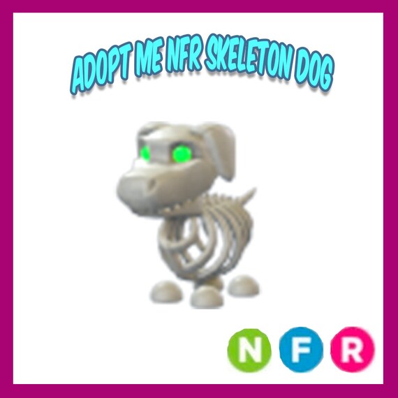 Roblox Adopt Me NFR Skeleton Dog neon Fly Ride Cheap and Etsy