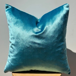 Glisten Turquoise Velvet Pillowcase,Turquoise Pillow Case,Decorative Pillow Case,Euro Sham,Cushion Pillowcase,Throw Pillow,Halloween Gift