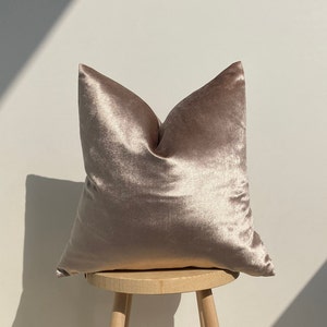 Glisten Velvet Pillow Cover,Champagne Pillow,VelvetPillow,Decorative Pillow Champagne,Bed Sofa and Chair,Satin Color Cover,Halloween Gift