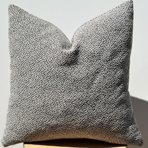 Black and White Trend Luxury Chenille,Linen Pillow Cover,Soft Textured Linen Pillow,Decorative Pillow,Black White and Gray,Halloween Gift