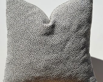 Black and White Trend Luxury Chenille,Linen Pillow Cover,Soft Textured Linen Pillow,Decorative Pillow,Black White and Gray,Halloween Gift