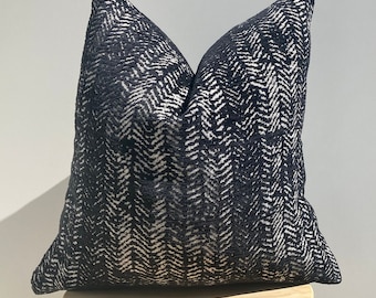 Black and White Textured Pillow Cover,Euro Sham Decorative Pillowcase,Black and White Pillow,Textured Woven Thick Fabric,Halloween Gift
