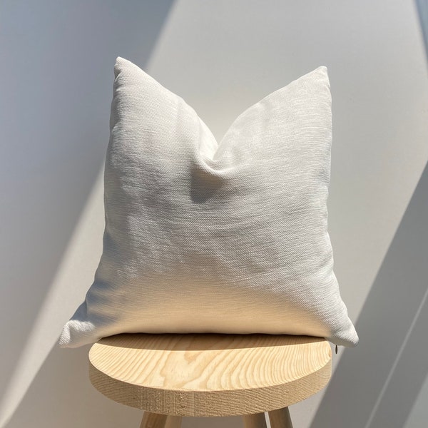 White Linen Throw Pillow Cover,Linen Decorative Cushion Case,Textured Cushion Cover,Euro Sham All Size,Linen Pillowcase,Mother's Day