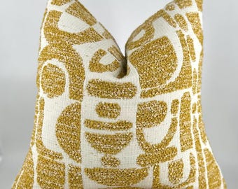 Modern Textured Mustard Throw Pillowcase,Fall Decor,Abstract Tufted Cushion,Throw Pillow