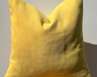 Yellow Chenille Pillow Cover,Yellow Throw Pillow,Yellow Euro Sham Cover,Decorative Pillow Cover,Living room Pillowcase,Mother's Day