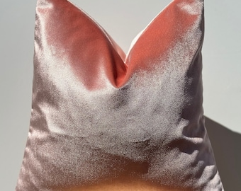 Salmon Velvet Pillowcase, Powder Pink Decorative Cushion Cover