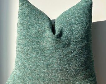 Trendy Luxury Chenille Linen Pillow Cover, Soft Textured Linen Pillow, Living Room Sofa Pillow Decor,Minty,Throw Pillow,Halloween Gift,20x20
