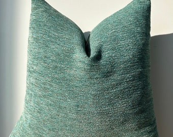 Trendy Luxury Chenille Linen Pillow Cover, Soft Textured Linen Pillow, Living Room Sofa Pillow Decor, Minty ,Throw Pillow,Mother's Day