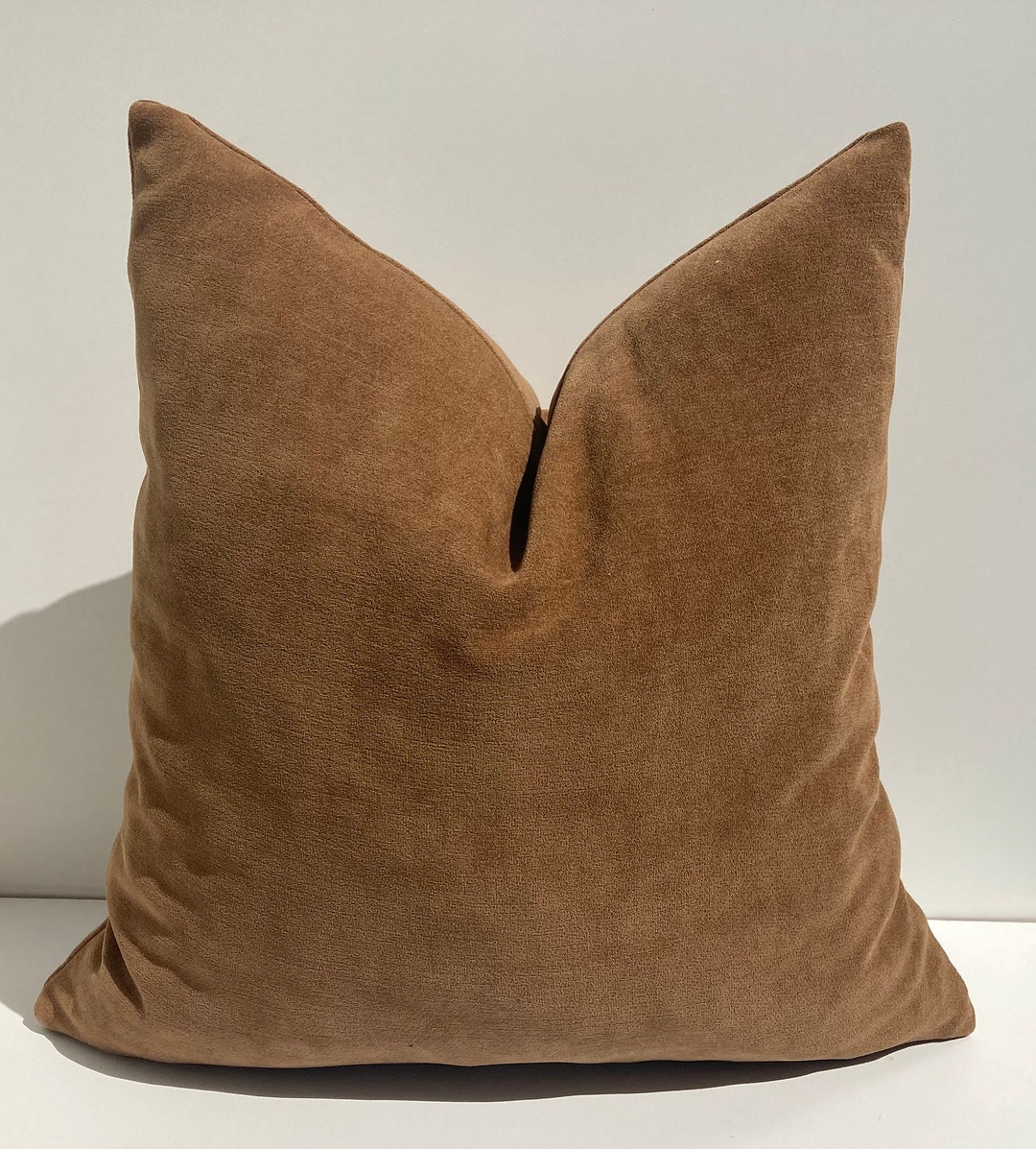 Camel Brown Chenille Pillow Cover,brown Soft Throw Pillow,brown Euro