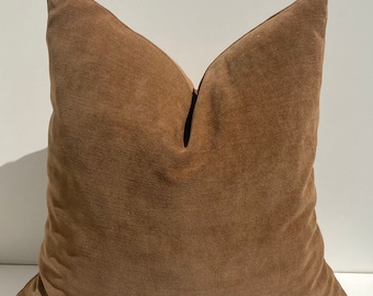 Camel Brown Chenille Pillow Cover,Brown Soft Throw Pillow,Brown Euro Sham Cover,Bedroom Cushion,Decorative Cushion Cover,Mother's Day